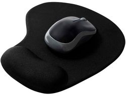 Alfombrilla para raton q-connect reposamuÑecas de gel color negro