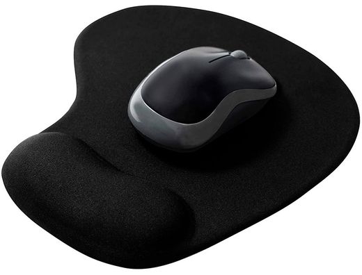 Alfombrilla para raton q-connect reposamuÑecas de gel color negro