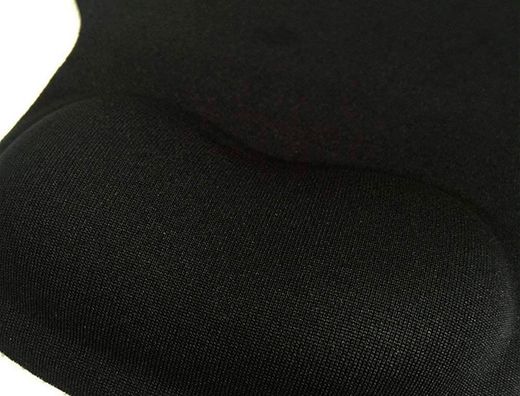 Alfombrilla para raton q-connect reposamuÑecas de gel color negro