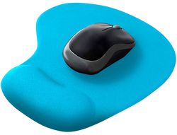 Alfombrilla para raton q-connect reposamuÑecas de gel color turquesa