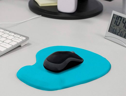 Alfombrilla para raton q-connect reposamuÑecas de gel color turquesa