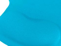 Alfombrilla para raton q-connect reposamuÑecas de gel color turquesa