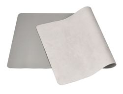 Alfombrilla para raton q-connect xxl similcuero gris base antideslizante 800x400x2 mm