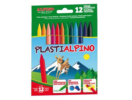 Alpino estuche 12 ceras plásticas PA000012