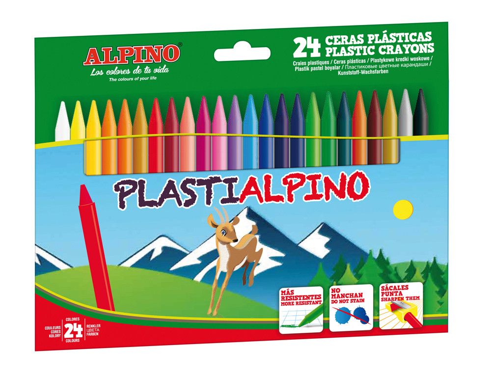 Alpino estuche 24 ceras plásticas PA000024