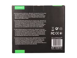 Altavoces q-connect gaming blu etooth con iluminación rgb potencia maxima 2x3w control de volumen color negro