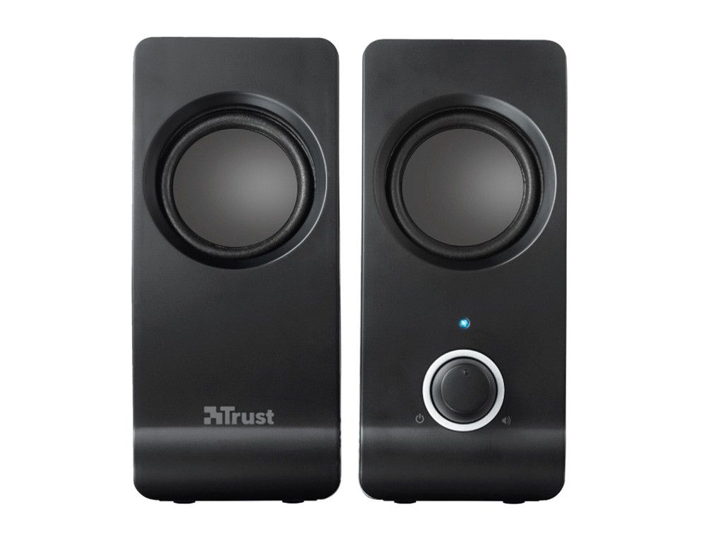 Altavoces trust remo 2.0 potencia maxima 16 w control volumen conexion usb 2.0 jack 3.5 mm color negro