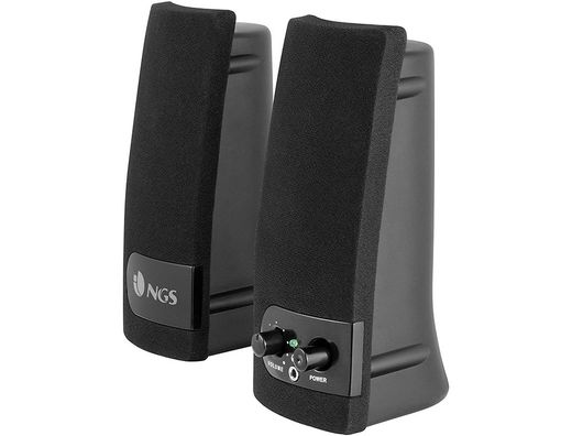 Altavoz ngs multimedia 2.0 rms 2w alimentacion usb con interruptor volumen color negro