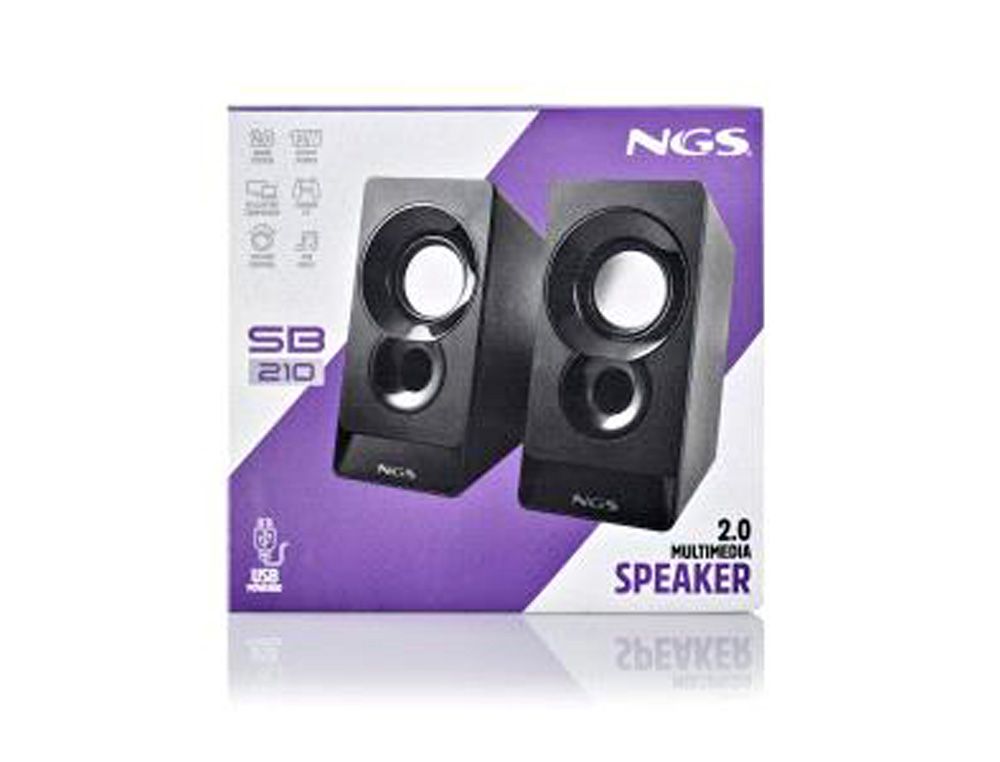 Altavoz ngs sb10 para pc 12w estereo usb entrada jack 3,5 mm color negro