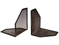 Apoyalibros Metalico Q-Connect Rejilla Color Negro -Juego