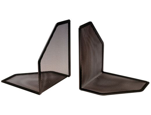 Apoyalibros Metalico Q-Connect Rejilla Color Negro -Juego