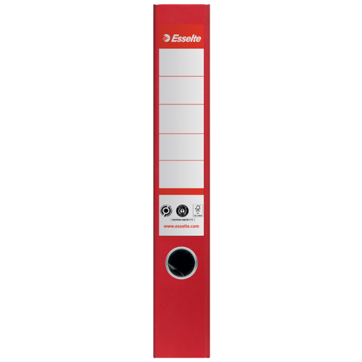 Archivador de palanca CO2 Neutral Nº1, Cartón forrado de papel, DIN A4, Lomo 50mm, rojo Vivida