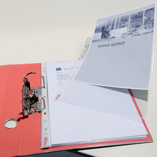 Archivador de palanca Colour'Breeze Nº1. Plástico forrado interior plástico. DIN A4. Lomo 75mm. coral