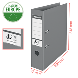 Archivador de palanca Colour'Breeze Nº1. Plástico forrado interior plástico. DIN A4. Lomo 75mm. coral