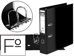 Archivador de palanca elba carton compacto con rado folio lomo de 80 mm negro