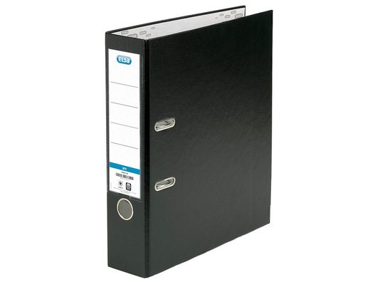 Archivador de palanca elba carton forrado pvc con rado top folio lomo 80 mm negro