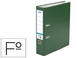 Archivador de palanca elba carton forrado pvc con rado top folio lomo 80 mm verde