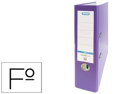 Archivador de palanca elba carton forrado pvc con rado top folio lomo 80 mm violeta