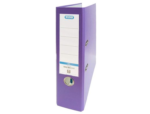 Archivador de palanca elba carton forrado pvc con rado top folio lomo 80 mm violeta