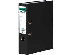Archivador de palanca elba chic carton forrado pvc con rado din a4 lomo de 80 mm negro