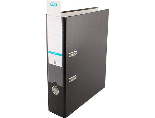 Archivador de palanca elba top carton compacto polipropileno con rado din a4 lomo de 80 mm negro