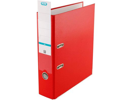 Archivador de palanca elba top carton compacto polipropileno con rado din a4 lomo de 80 mm rojo