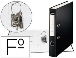 Archivador de Palanca Esselte Carton Forrado Pvc Folio Lomo de 50 mm con Rado Negro