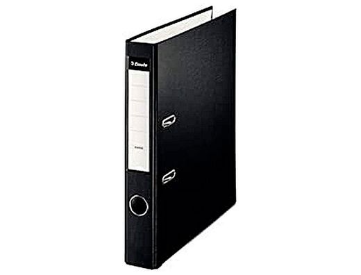 Archivador de Palanca Esselte Carton Forrado Pvc Folio Lomo de 50 mm con Rado Negro
