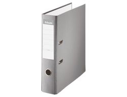 Archivador de Palanca Esselte Carton Forrado Pvc Folio Lomo de 75 mm con Rado Gris
