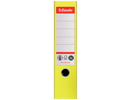Archivador de palanca esselte n 1 co2 neutral din A4 carton forrado lomo 75 mm amarillo vivida