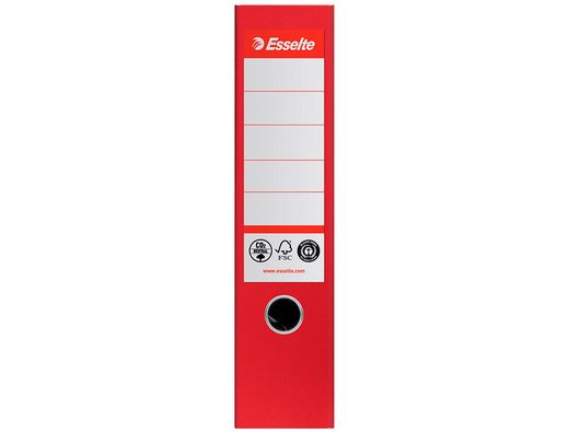 Archivador de palanca esselte n 1 co2 neutral din A4 carton forrado lomo 75 mm rojo vivida