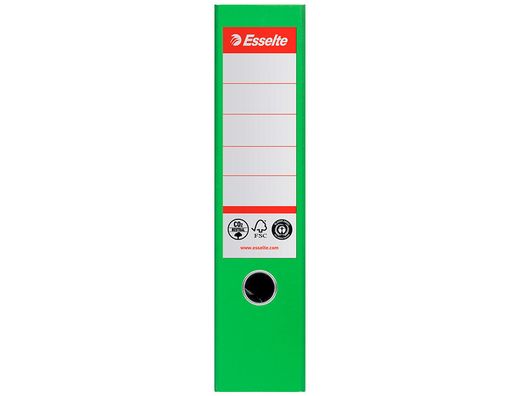 Archivador de palanca esselte n 1 co2 neutral din A4 carton forrado lomo 75 mm verde vivida