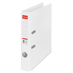 Archivador de palanca Esselte Nº1. Plástico forrado interior plástico. DIN A4. Lomo 50mm. blanco