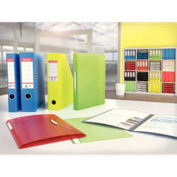 Archivador de palanca Esselte Nº1. Plástico forrado interior plástico. DIN A4. Lomo 50mm. blanco