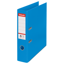 Archivador de palanca Esselte Nº1. Plástico forrado interior plástico. DIN A4. Lomo 75mm. azul Vivida