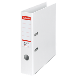 Archivador de palanca Esselte Nº1. Plástico forrado interior plástico. DIN A4. Lomo 75mm. blanco