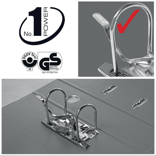 Archivador de palanca Esselte Nº1. Plástico forrado interior plástico. DIN A4. Lomo 75mm. blanco