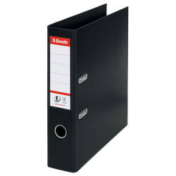 Archivador de palanca Esselte Nº1. Plástico forrado interior plástico. DIN A4. Lomo 75mm. negro