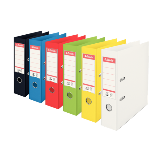 Archivador de palanca Esselte Nº1. Plástico forrado interior plástico. DIN A4. Lomo 75mm. negro