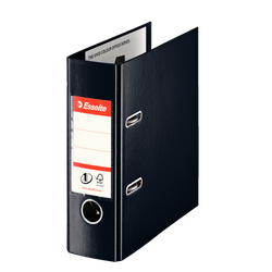 Archivador de palanca Esselte Nº1. Plástico forrado interior plástico. DIN A5. Lomo 75mm. negro