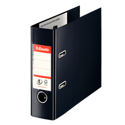 Archivador de palanca Esselte Nº1. Plástico forrado interior plástico. DIN A5 Prolongado. Lomo 75mm. negro