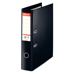 Archivador de palanca Esselte Nº1. Plástico forrado interior plástico. Folio. Lomo 75mm. negro