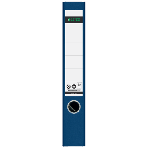 Archivador de palanca Leitz CO2 Neutral. Cartón jaspeado. 180º. DIN A4. Lomo 52 mm, azul