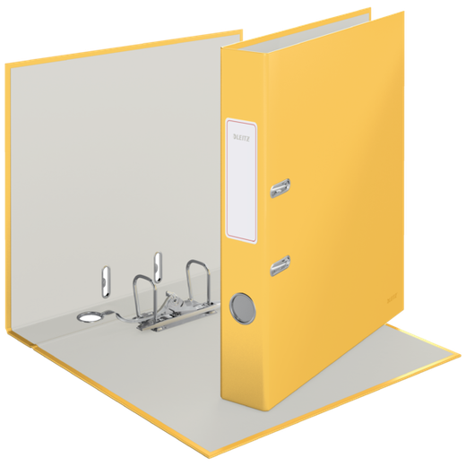 Archivador de palanca Leitz Cosy Cartón forrado. 180º. DIN A4. 50 mm. amarillo