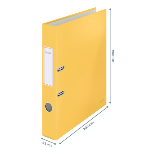 Archivador de palanca Leitz Cosy Cartón forrado. 180º. DIN A4. 50 mm. amarillo