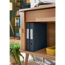Archivador de palanca Leitz Cosy Cartón forrado. 180º. DIN A4. 50 mm. gris