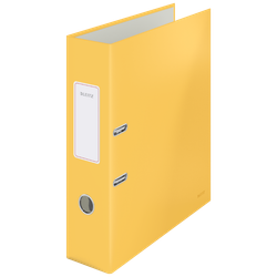 Archivador de palanca Leitz Cosy Cartón forrado. 180º. DIN A4. 80 mm. amarillo