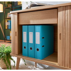 Archivador de palanca Leitz Cosy Cartón forrado. 180º. DIN A4. 80 mm. azul