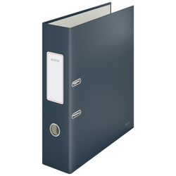 Archivador de palanca Leitz Cosy Cartón forrado. 180º. DIN A4. 80 mm. gris