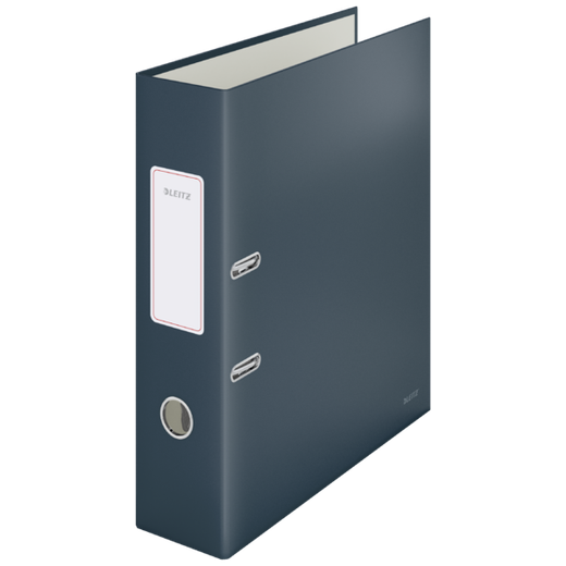 Archivador de palanca Leitz Cosy Cartón forrado. 180º. DIN A4. 80 mm. gris